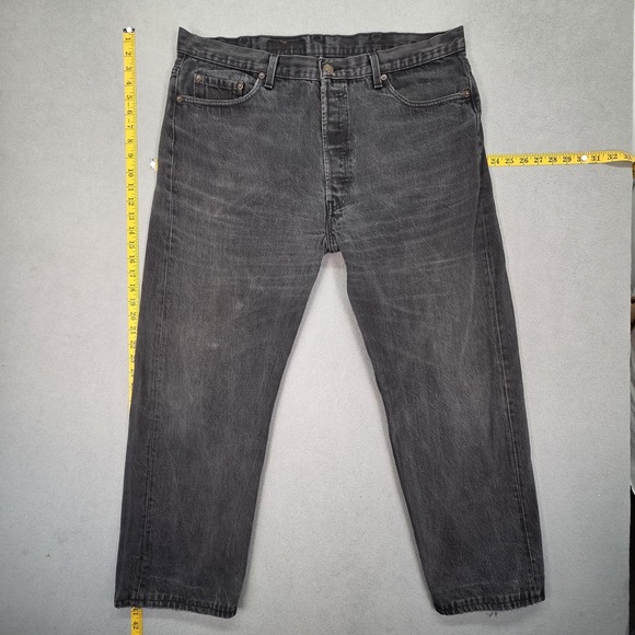 Levi's Other - Vintage Levis 501 Jeans Mens Charcoal Straight Button Fly USA 90s Fits 38x27